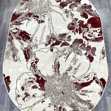 D094A_RED / LIGHT BEIGE Madison овал с цветами