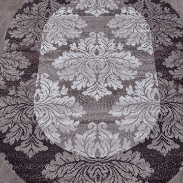 Ковер D213 - GRAY-PURPLE - Овал - коллекция SILVER