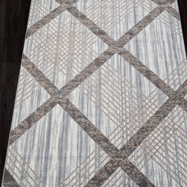 Ковер F351 - CREAM-BLUE - Прямоугольник - коллекция SIERRA