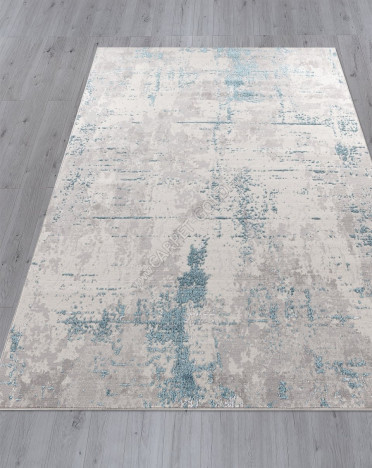 Ковер российский F169 LIMAN (Полиэстер, синий, серый)