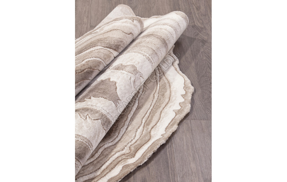 Ковер 00847A - BROWN / BROWN - Круг - коллекция SAFIR