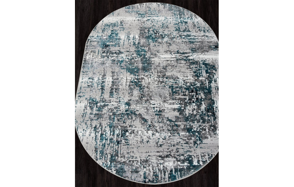 Ковер 00065A - TURQUOISE / GREY - Овал - коллекция PARADIZE