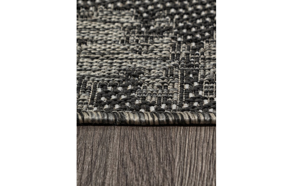 Ковер S143 - BLACK-GRAY - Прямоугольник - коллекция KAIR