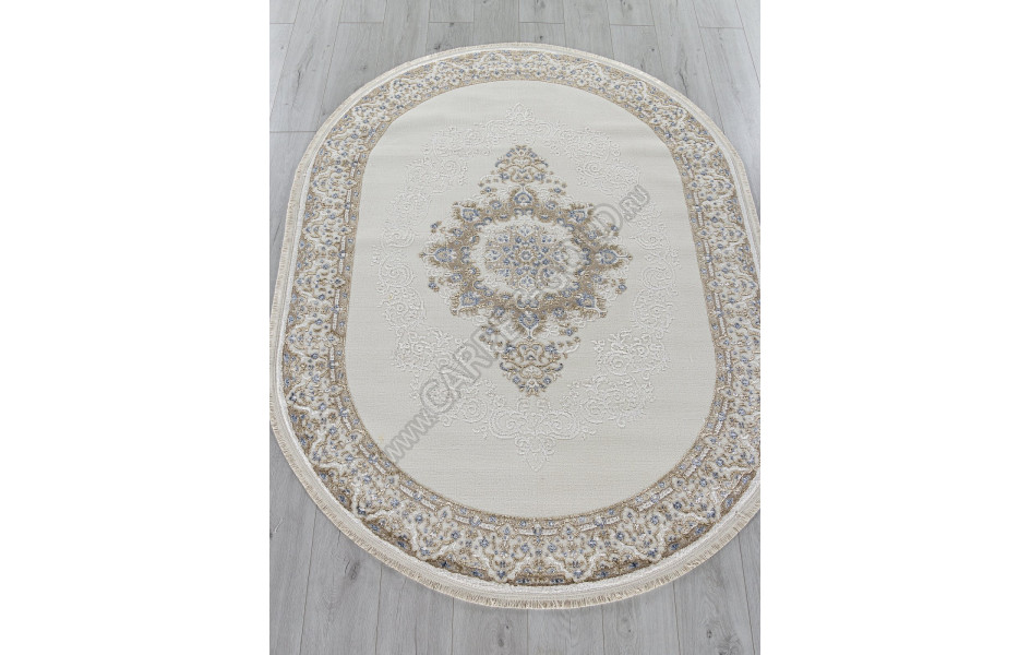 Ковер 27236A - CREAM / NAVY - Овал - коллекция MOSSO